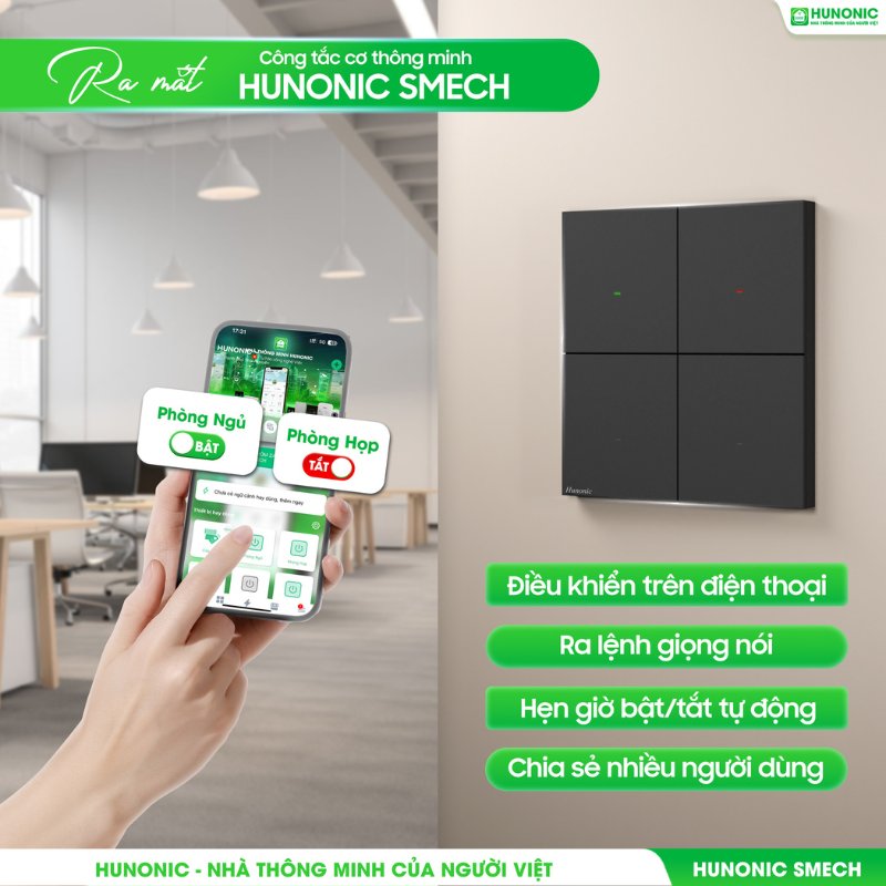 Công Tắc Cơ Thông Minh Hunonic Smech 26 công tắc hunonic smech