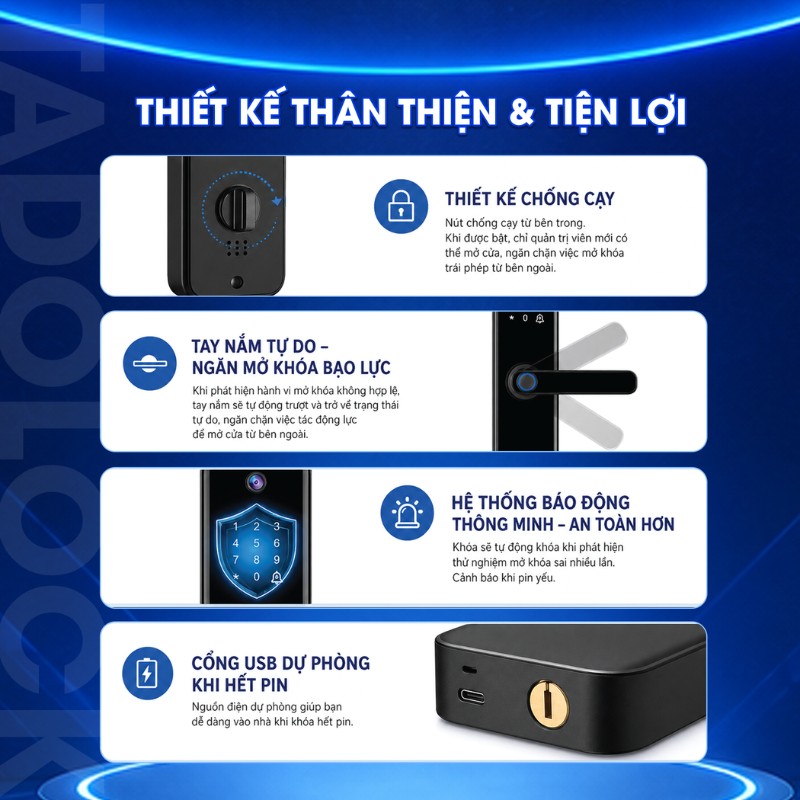 Khoá thông minh cửa gỗ TDL 21 18 thiet ke khoa thong minh