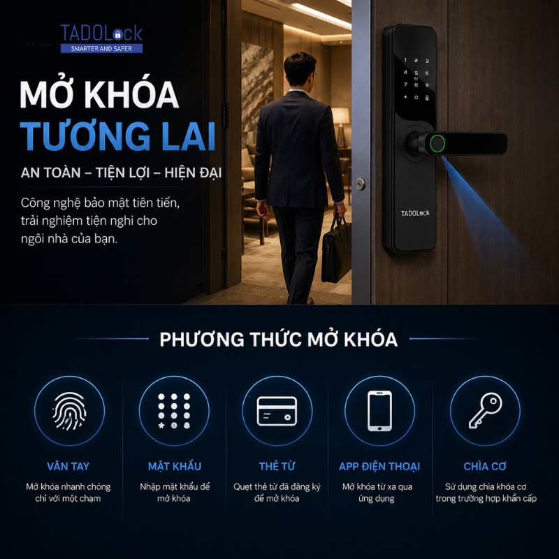 Khoá thông minh cửa nhôm TDL 36 20 phuong thuc mo khoa