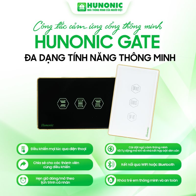 Công Tắc Cảm Ứng Cổng Tự Động Wifi Hunonic Gate 24 công tắc cảm ứng cổng tự động